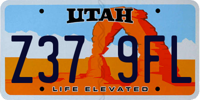 UT license plate Z379FL