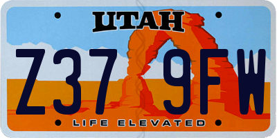 UT license plate Z379FW