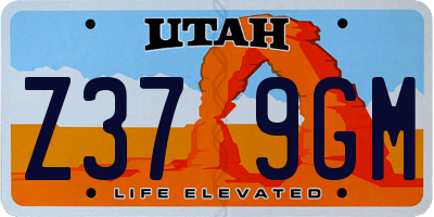UT license plate Z379GM
