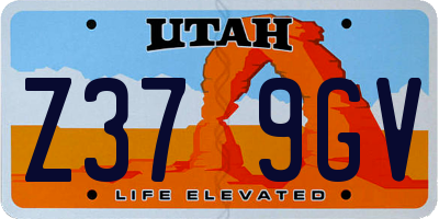 UT license plate Z379GV