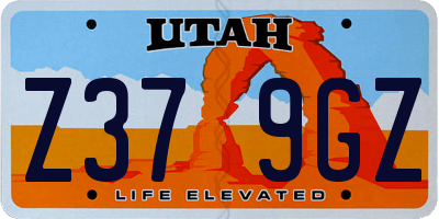 UT license plate Z379GZ