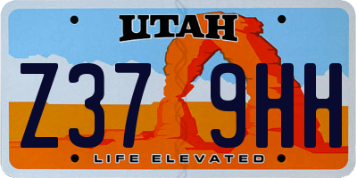 UT license plate Z379HH