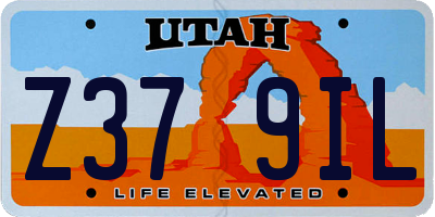 UT license plate Z379IL