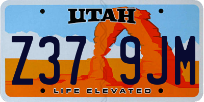 UT license plate Z379JM