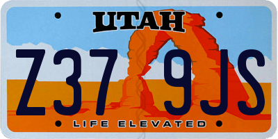 UT license plate Z379JS