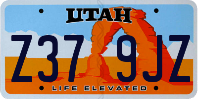 UT license plate Z379JZ