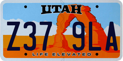 UT license plate Z379LA