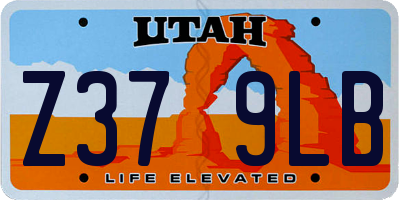UT license plate Z379LB