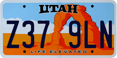 UT license plate Z379LN