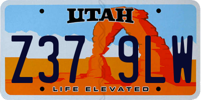 UT license plate Z379LW