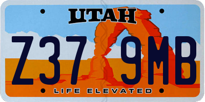 UT license plate Z379MB