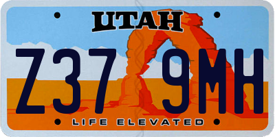 UT license plate Z379MH