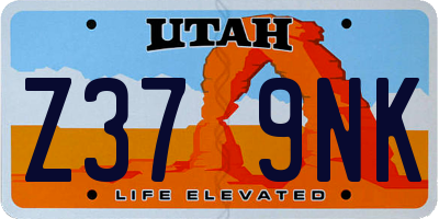 UT license plate Z379NK