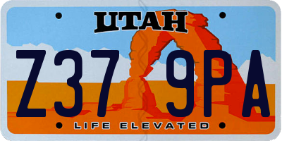 UT license plate Z379PA