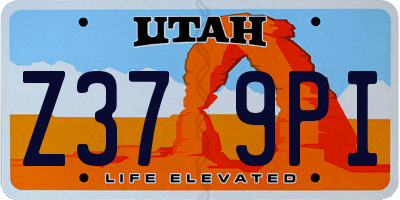 UT license plate Z379PI