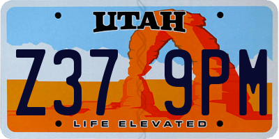 UT license plate Z379PM