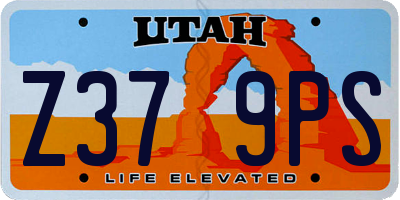 UT license plate Z379PS