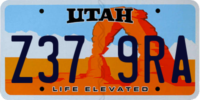 UT license plate Z379RA
