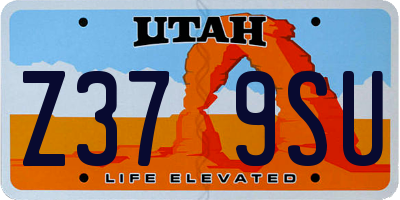 UT license plate Z379SU