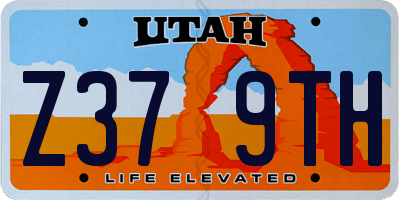 UT license plate Z379TH