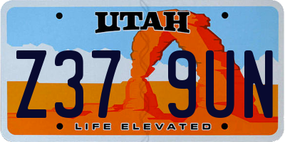 UT license plate Z379UN