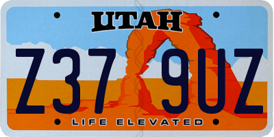 UT license plate Z379UZ
