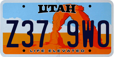 UT license plate Z379WO