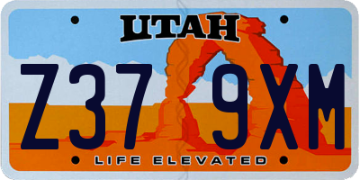 UT license plate Z379XM