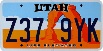 UT license plate Z379YK