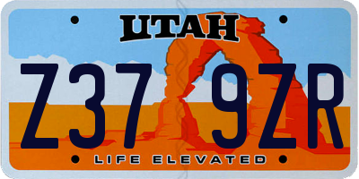 UT license plate Z379ZR