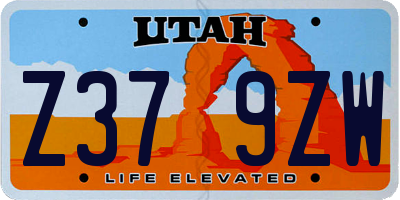 UT license plate Z379ZW