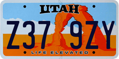UT license plate Z379ZY