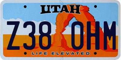 UT license plate Z380HM