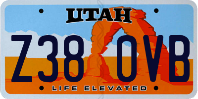 UT license plate Z380VB