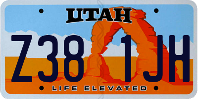 UT license plate Z381JH
