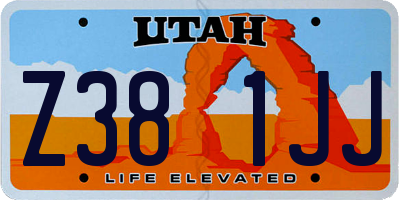 UT license plate Z381JJ