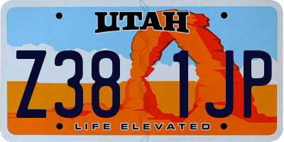 UT license plate Z381JP
