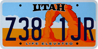 UT license plate Z381JR