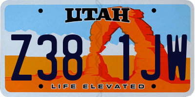UT license plate Z381JW