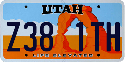 UT license plate Z381TH