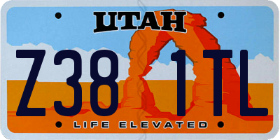 UT license plate Z381TL