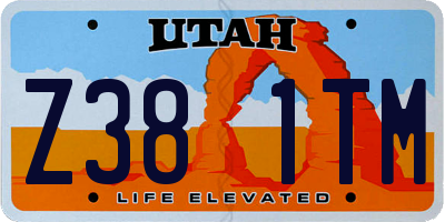 UT license plate Z381TM