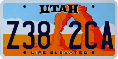 UT license plate Z382CA