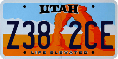UT license plate Z382CE