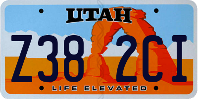 UT license plate Z382CI
