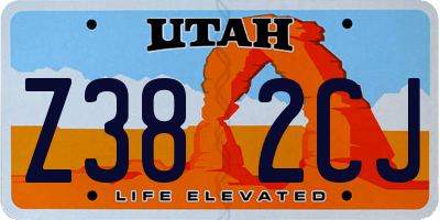 UT license plate Z382CJ