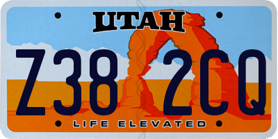 UT license plate Z382CQ