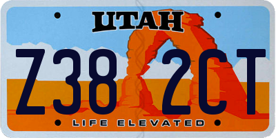 UT license plate Z382CT