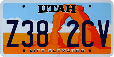 UT license plate Z382CV