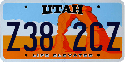 UT license plate Z382CZ